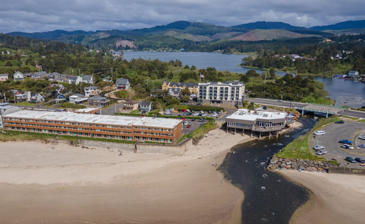 beach drone shot